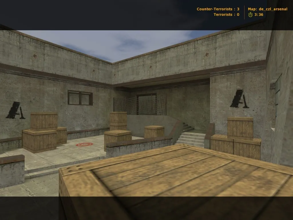 Скачать de_czl_arsenal для CS 1.6 — тактика сторон, точки, .nav и оптимизация карты - Скриншот