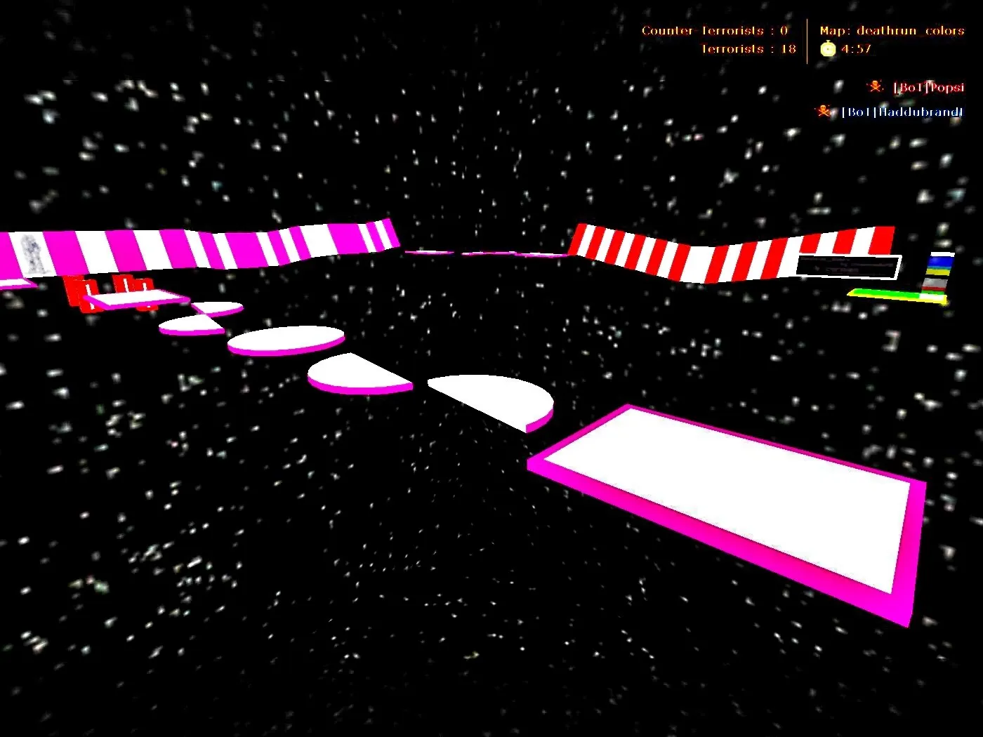 Скачать deathrun_colors для CS 1.6: карта Deathrun, точки, баланс, оптимизация wpoly/epoly и запуск без риска - Скриншот