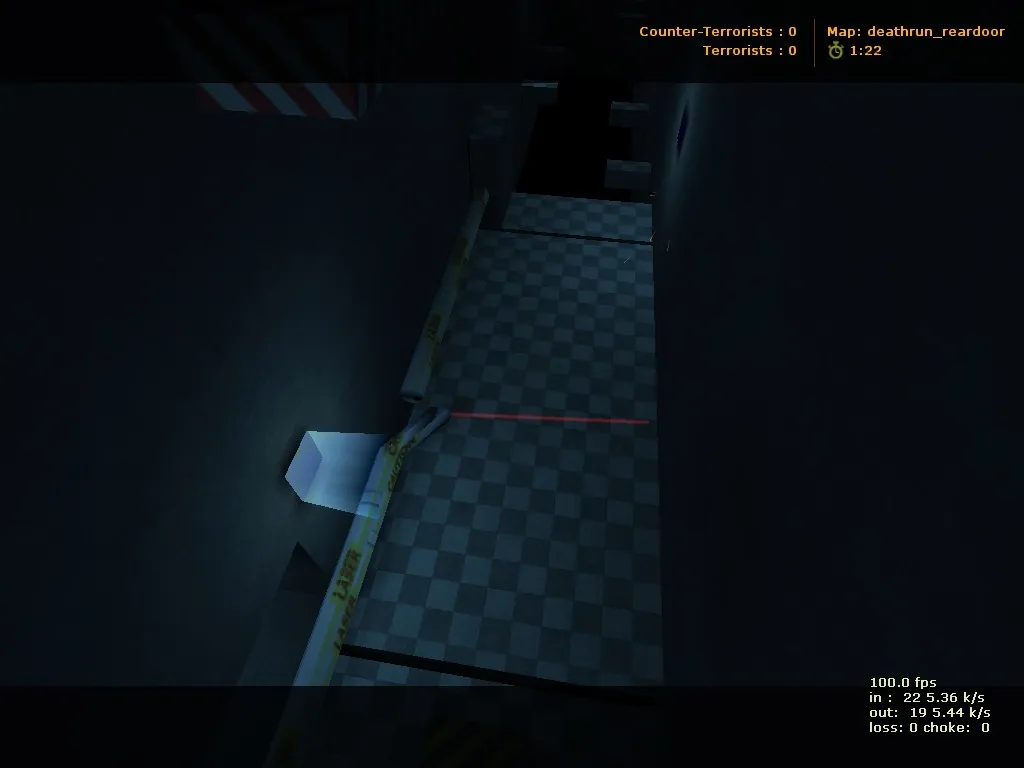 Скачать deathrun_reardoor для CS 1.6: рейдран с ловушками, точки для CT/T, .nav и оптимизация wpoly/epoly - Скриншот