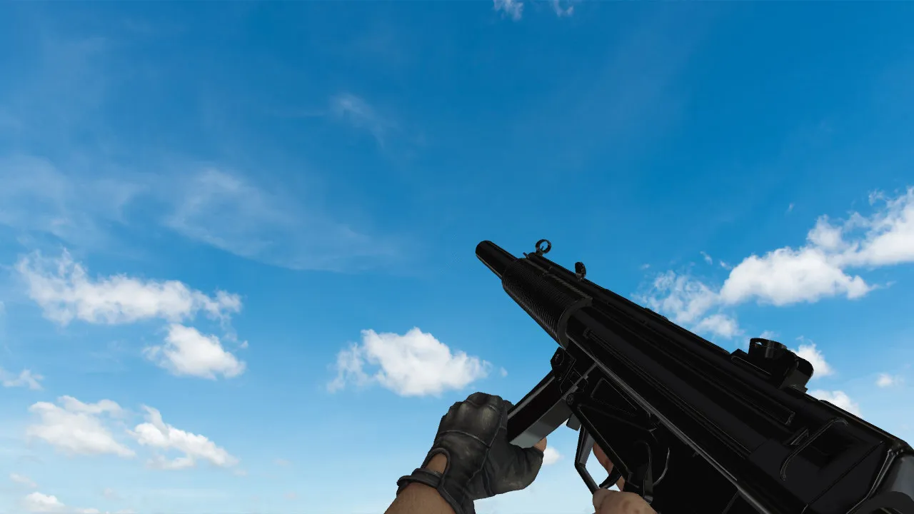 Скачать Модель MP5-SD Chrome для CS 1.6: качественные текстуры и звук - Скриншот