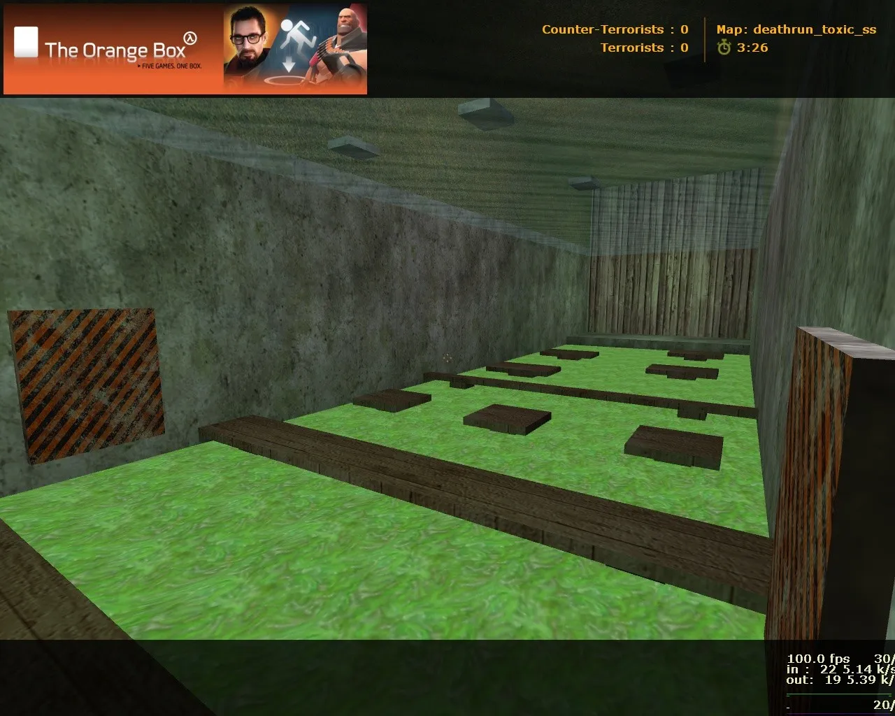 Скачать deathrun_toxic_ss для CS 1.6: тактика за TR/CT, боты через .nav, оптимизация карты и настройки игры - Скриншот