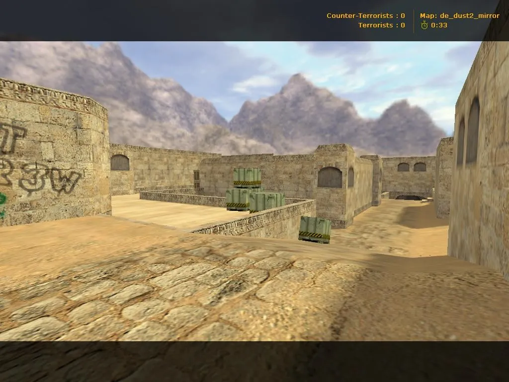Карта de_dust2_mirror для CS 1.6: точки, раунды, .nav, оптимизация и баланс сторон — скриншот 6