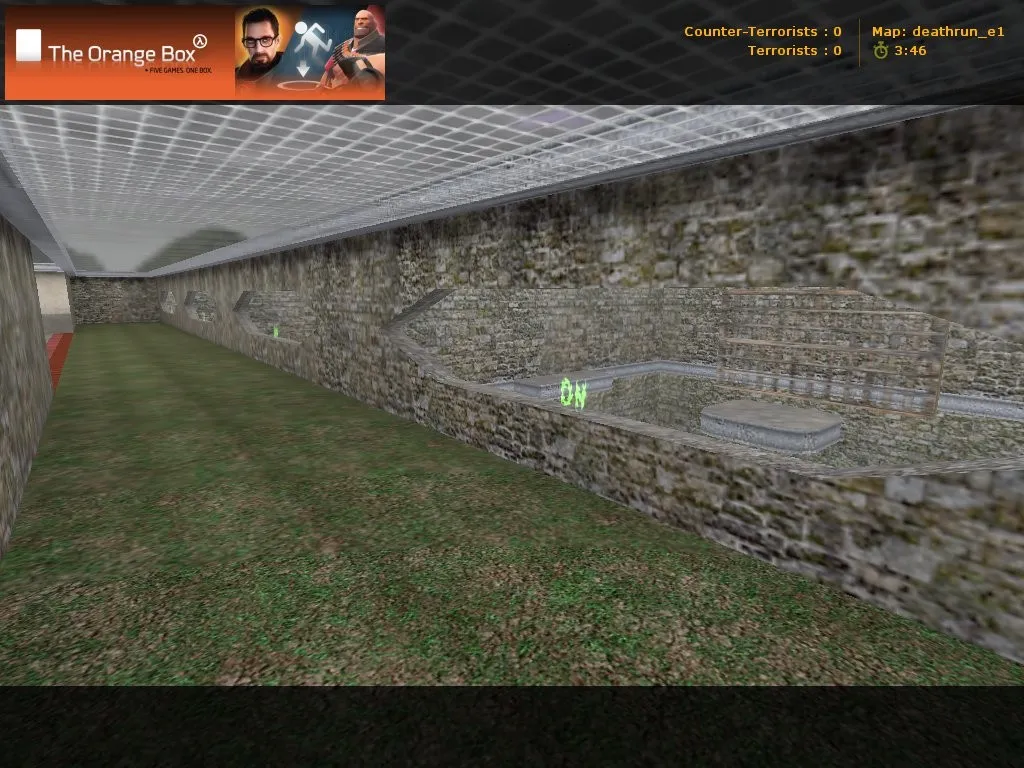 Скачать deathrun_e1 для CS 1.6: карта deathrun, точки, маршруты, .nav и оптимизация под FPS - Скриншот