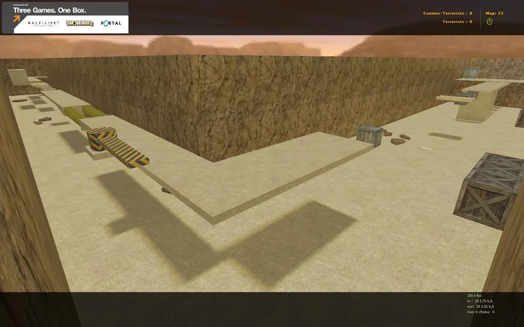 Скачать deathrun_rock_v3 для CS 1.6: карта deathrun, баланс сторон, точки и .nav для ботов - Скриншот