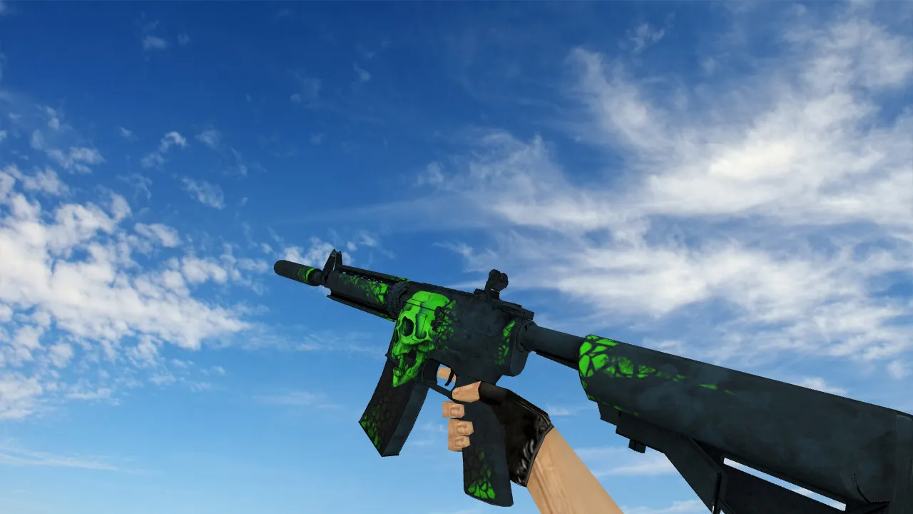 Скачать Модель v_m4a4 Deskull + p_m4a4 + w_m4a4 для CS 1.6: звуки, анимация осмотра, текстуры и настройка - Скриншот