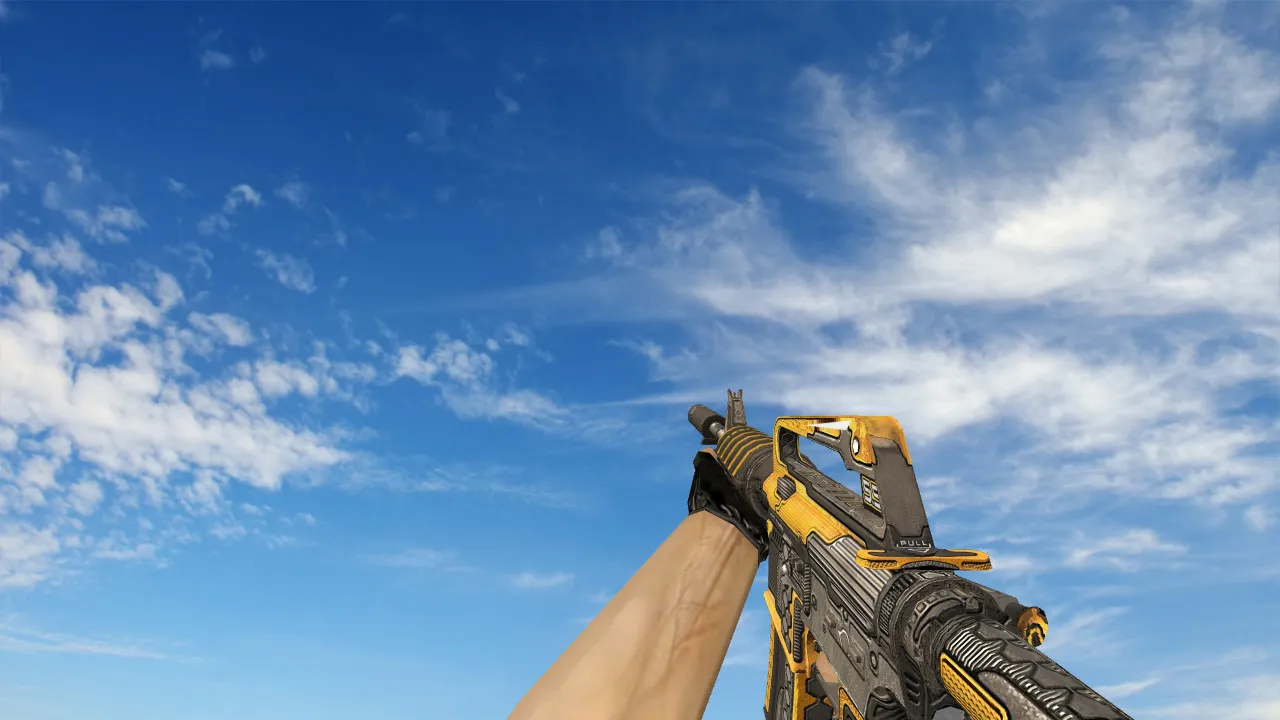 Скачать Модель M4A1 Stinger v_m4a1p, p_m4a1p, w_m4a1 для CS 1.6: звуки, анимации осмотра и текстуры - Скриншот