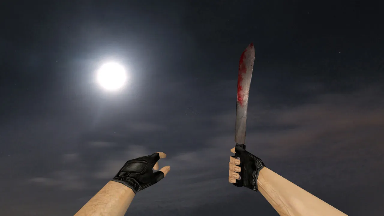 Скачать Модель «KFUS Machete» для CS 1.6: ножи v_, p_, w_ с анимацией осмотра и звуками - Скриншот