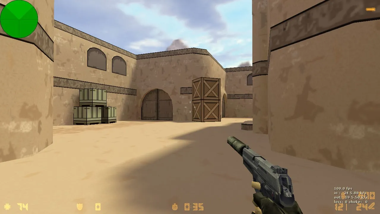Скачать de_dust2_toon для CS 1.6: карта, тактики за Т и за КТ, оптимизация, .nav и баланс - Скриншот