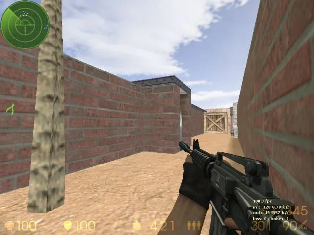 Карта de_wall для CS 1.6: Тактика и особенности — скриншот 4