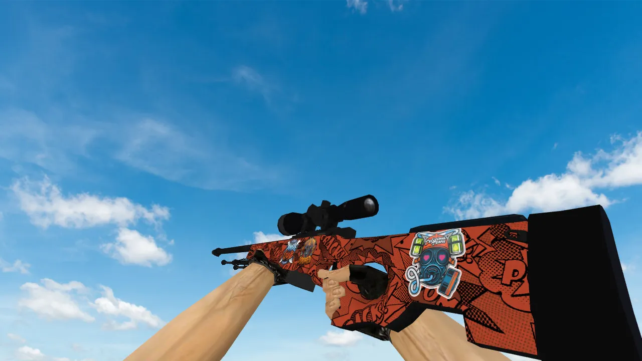 Скачать Модель «AWP «БАХ» с наклейками» для CS 1.6 - Скриншот