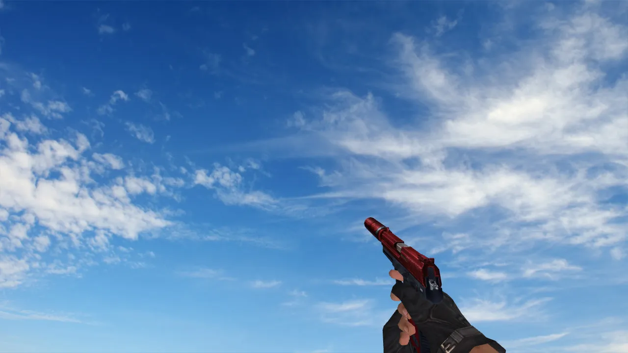 Пак моделей оружия «Red Weapons With Tattoo» для CS 1.6: v_, p_, w_ модели, звуки и анимация осмотра — скриншот 8