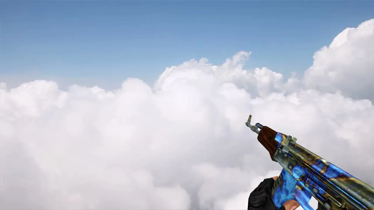 Скачать Default AK-47 Case Hardened model v_ p_ w_ для CS 1.6: звуки, анимация осмотра, текстуры, установка - Скриншот