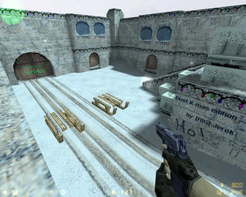 Скачать Карта de_xmas_dust для CS 1.6 - Сражения на зимних просторах - Скриншот