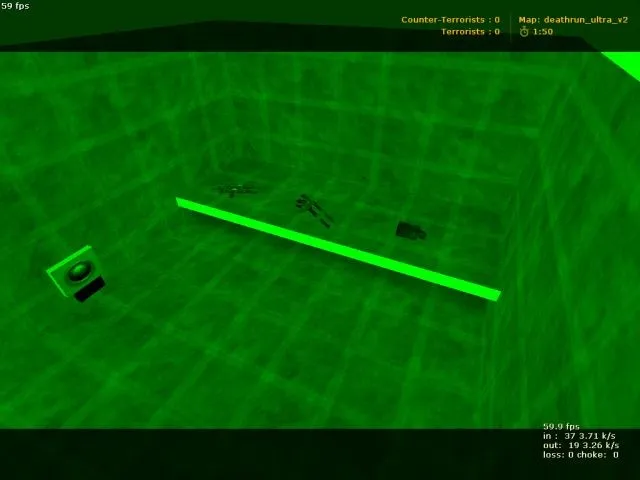 Скачать deathrun_all_green для CS 1.6: баланс, точки, .nav для ботов и оптимизация карты - Скриншот
