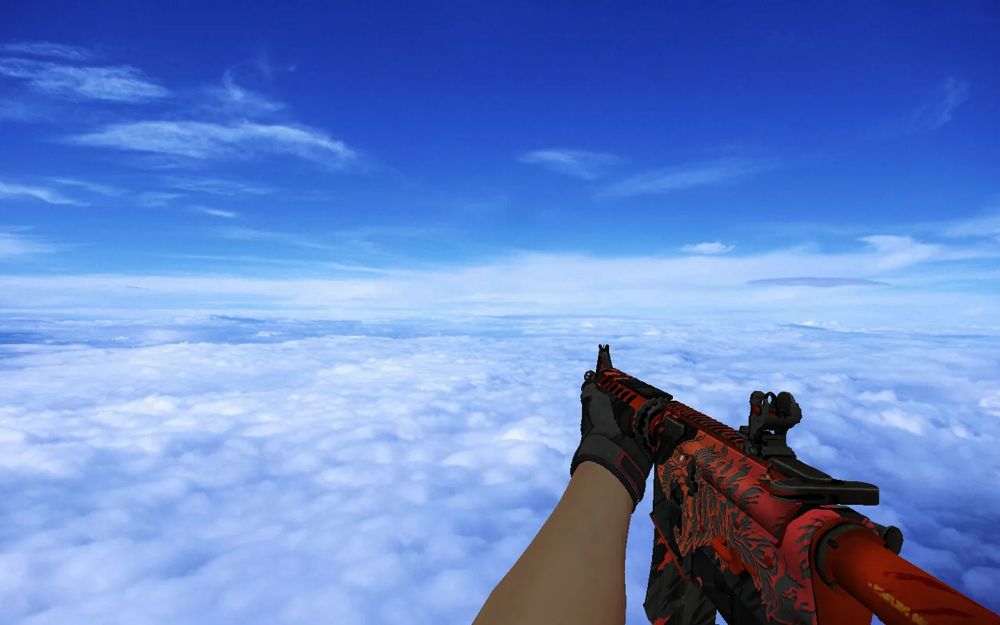 Скачать Модель M4A4 Howl (Old) v_model p_model w_model для CS 1.6: звуки, анимация осмотра и текстуры - Скриншот