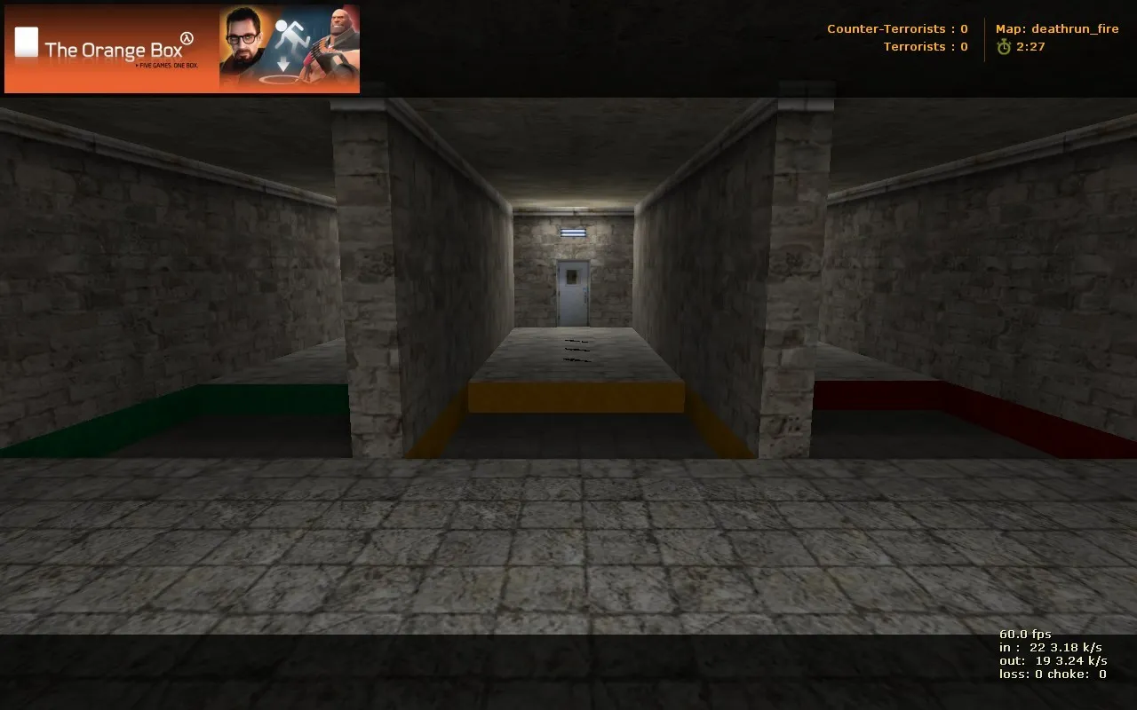 Скачать deathrun_fire для CS 1.6: карта deathrun, ловушки и раунды, баланс сторон и точки для тактики - Скриншот
