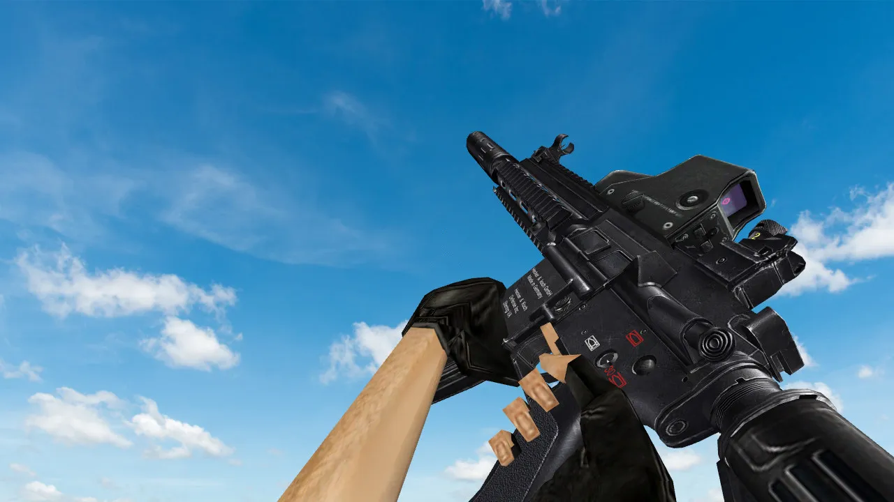 Скачать Модель «HK-417 EOTECH» для CS 1.6: v_/p_/w_ модели, звуки, анимация осмотра, текстуры и настройка - Скриншот
