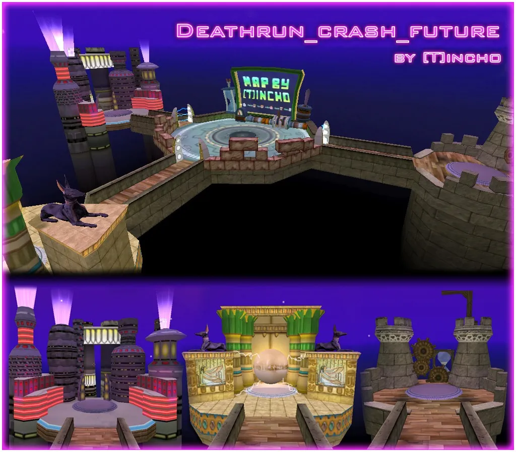 Скачать deathrun_crash_future для CS 1.6: карты deathrun, точки, раунды и настройка под сервер - Скриншот