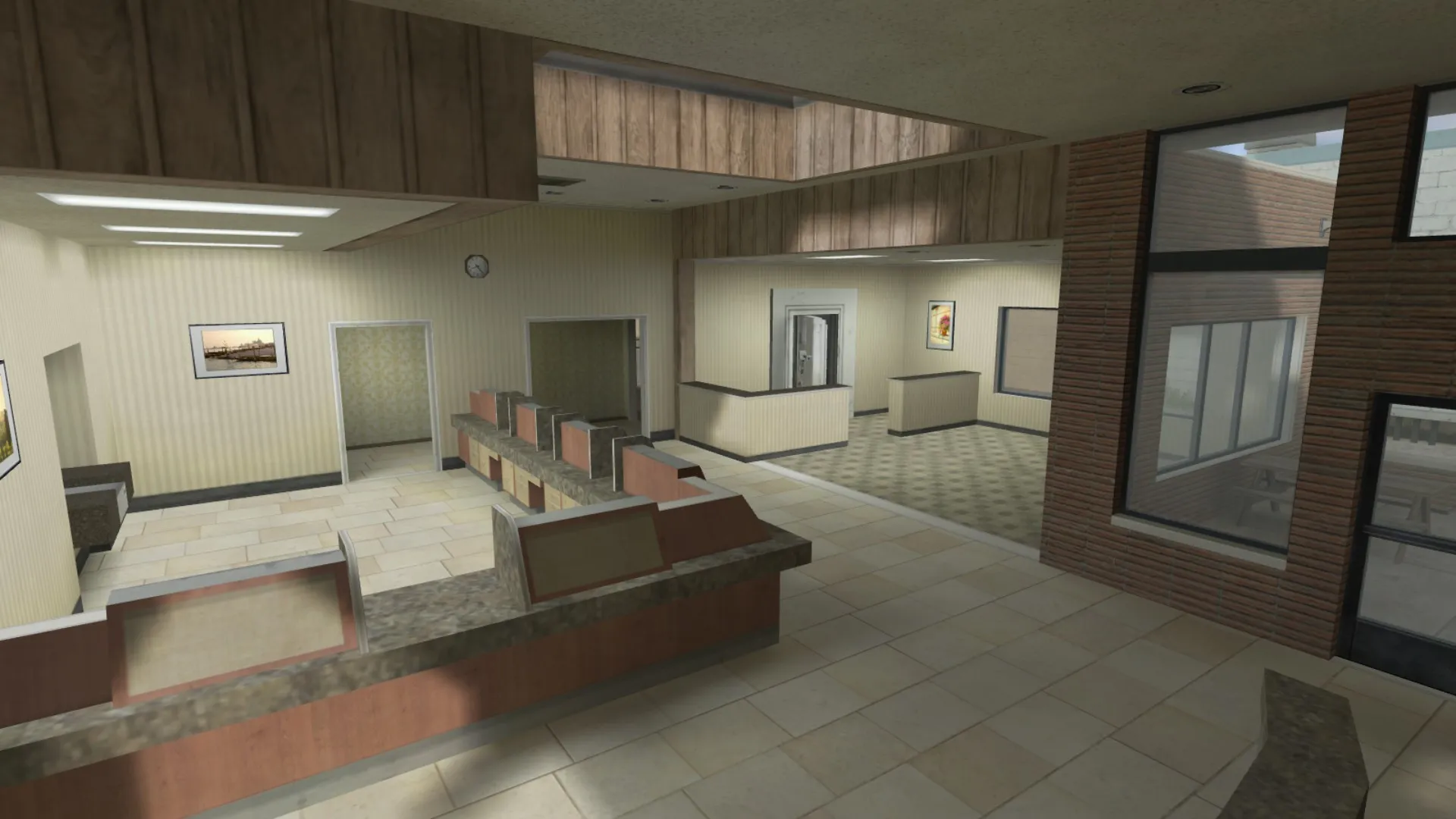 de_bank_fix для CS 1.6: тактики за CT/T, точки под контроль, .nav и оптимизация карты — скриншот 14