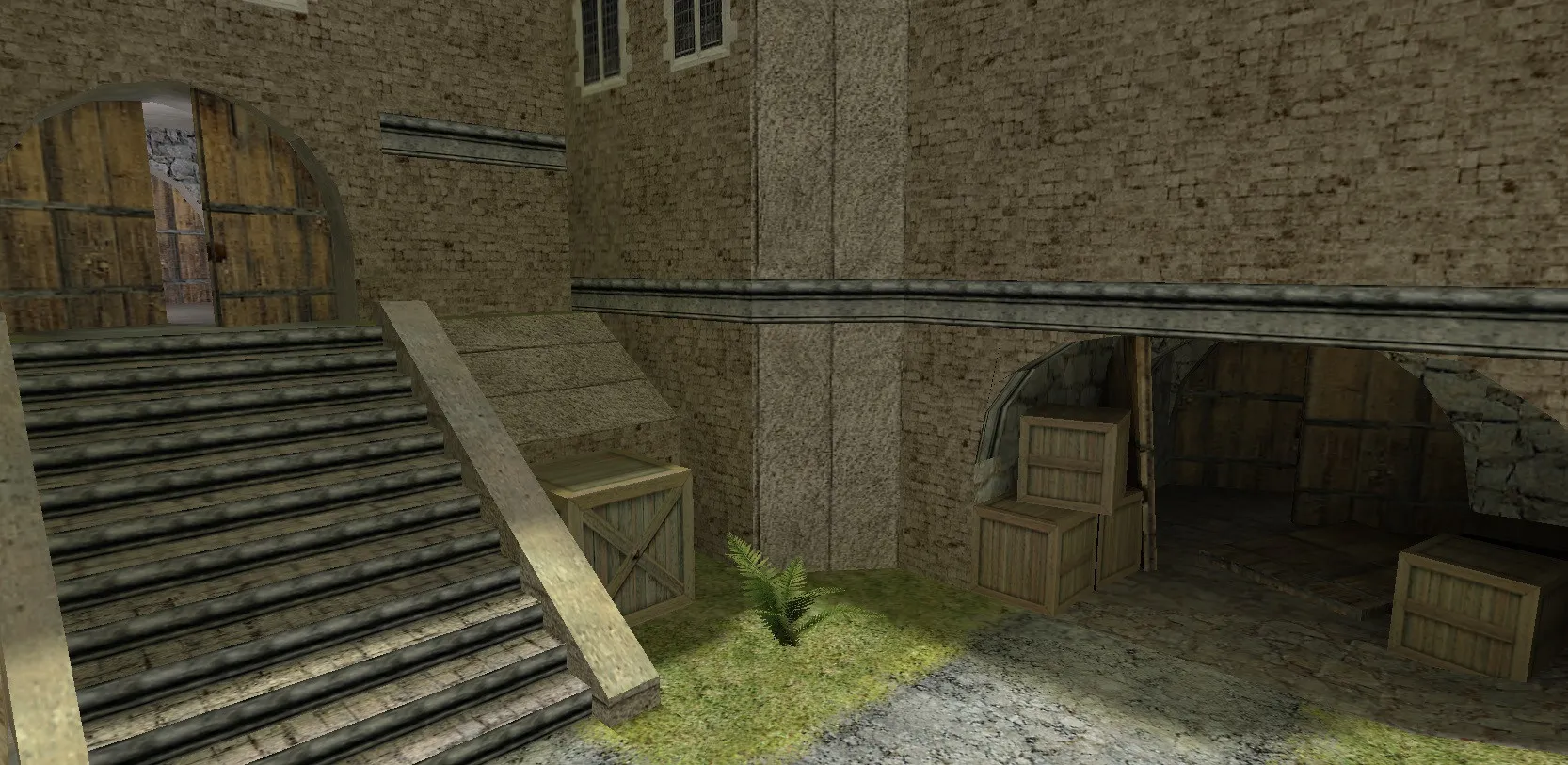 Карта de_castle_lin для CS 1.6: тактика за Т и КТ, точки, навигация ботов и оптимизация — скриншот 5