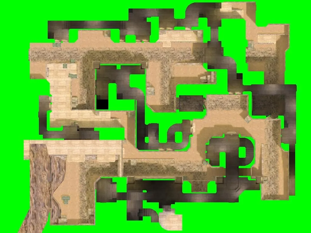 Скачать Карта de_dust2x2_unlimited для CS 1.6: баланс сторон, точки, .nav для ботов и оптимизация wpoly/epoly - Скриншот
