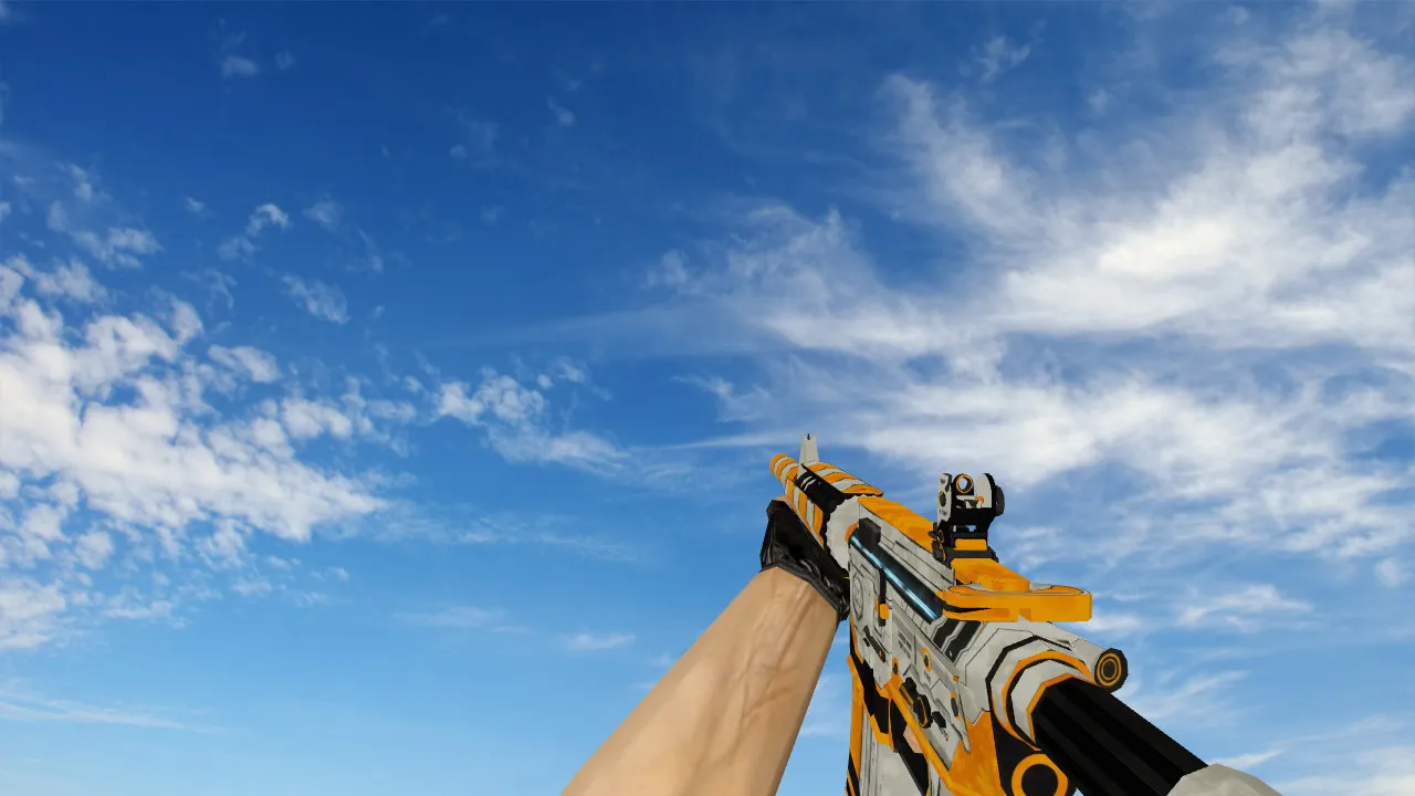 Скачать Модель M4A4 Area 51 v_m4a1a4_p для CS 1.6: звуки, анимация осмотра и четкие текстуры - Скриншот