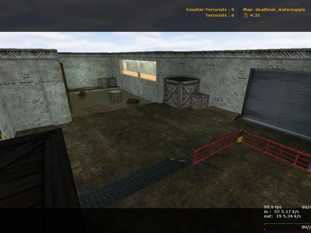Скачать deathrun_watersupply — карта для CS 1.6: тайминги, ловушки, баланс сторон и .nav для ботов - Скриншот