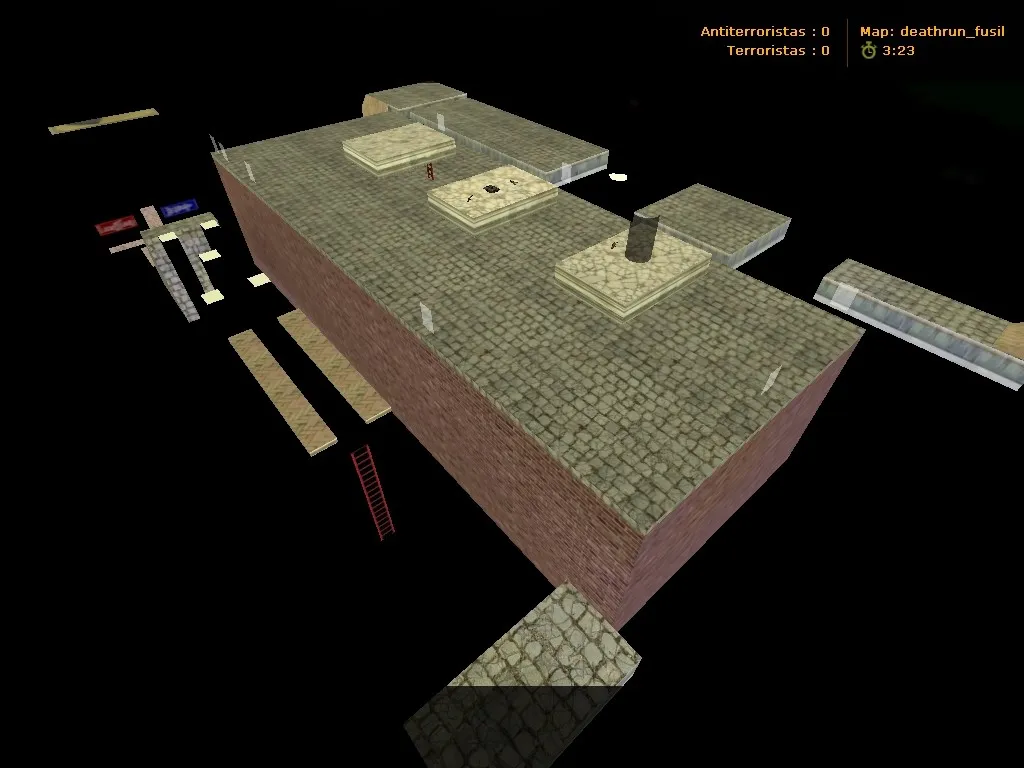 Скачать Карта deathrun_fusil для CS 1.6: ловушки, раунды и навигация ботов, баланс сторон и оптимизация - Скриншот