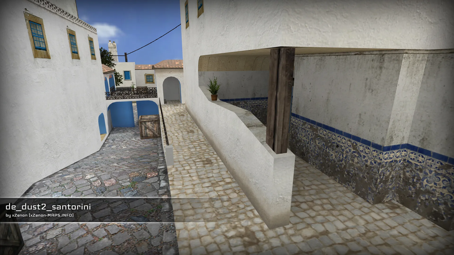 de_dust2_santorini_b2 — DE карта для CS 1.6: точки, маршруты, .nav и оптимизация wpoly/epoly — скриншот 9