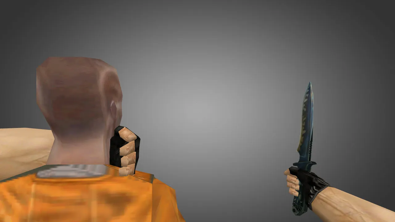 Скачать Модель «Hostage Human Shield» (v_ / p_ / w_) для CS 1.6: текстуры, анимация осмотра, звуки и настройка - Скриншот