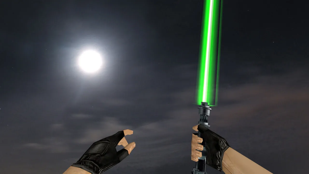 Скачать Модель ножа Lightsaber Multicolor Pack v_ и p_ для CS 1.6: звуки, анимация осмотра, качество текстур - Скриншот
