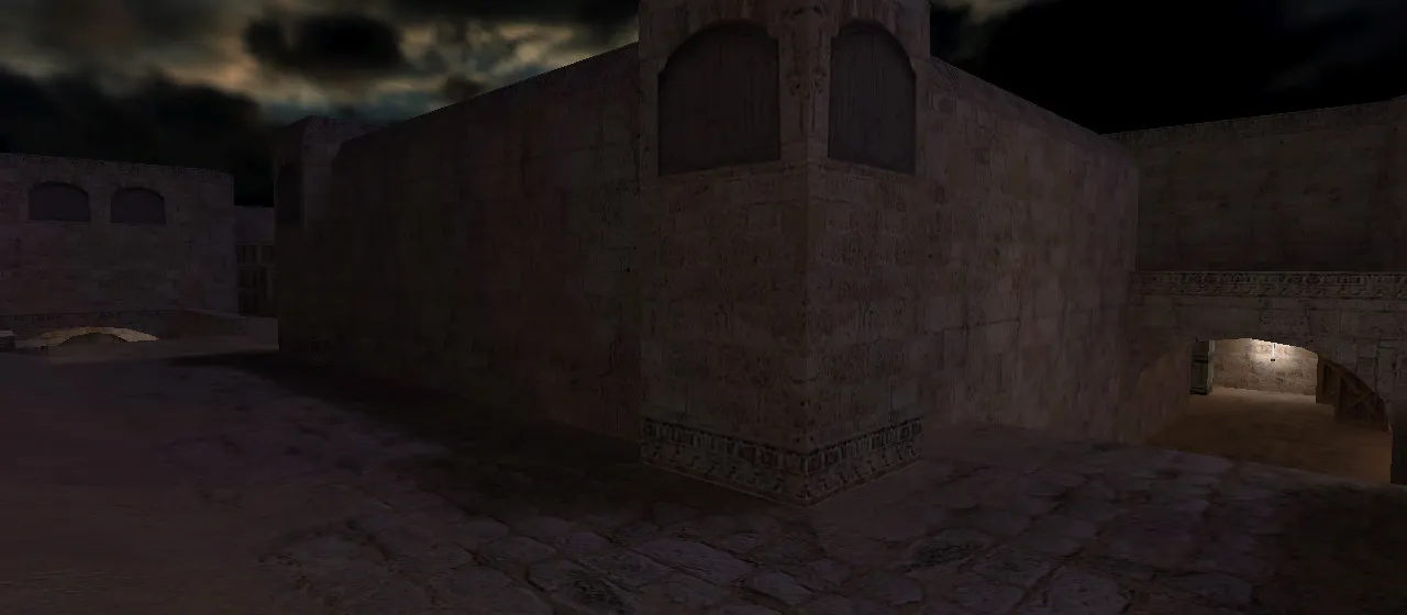Скачать de_dust2_long_night для CS 1.6: ночная Dust2, точки, .nav для ботов и оптимизация - Скриншот
