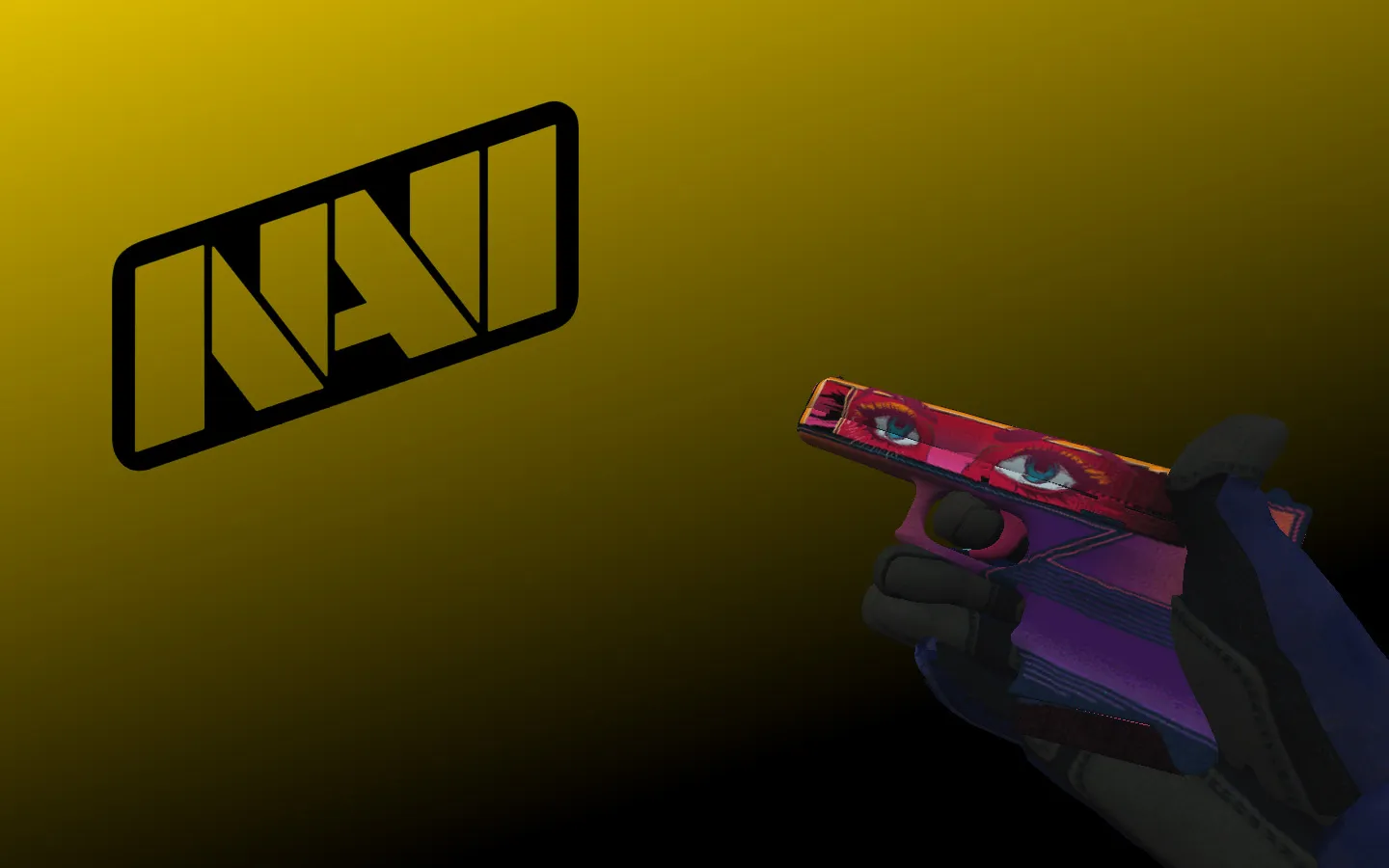 Скачать Инвентарь Navi Flamie для CS 1.6: паки оружия v_/p_/w_ модели, звуки, анимация осмотра, перчатки и нож - Скриншот