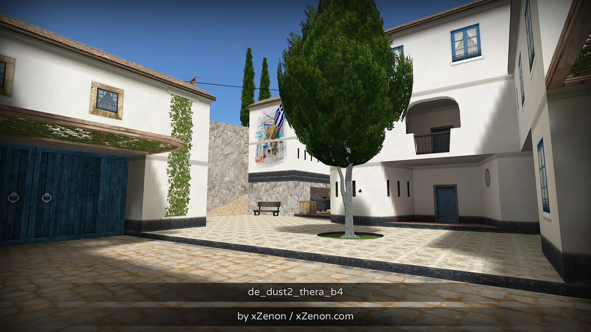 Карта de_dust2_thera_b3 для CS 1.6: тактика за CT и T, точки, маршруты, боты (.nav), оптимизация — скриншот 15