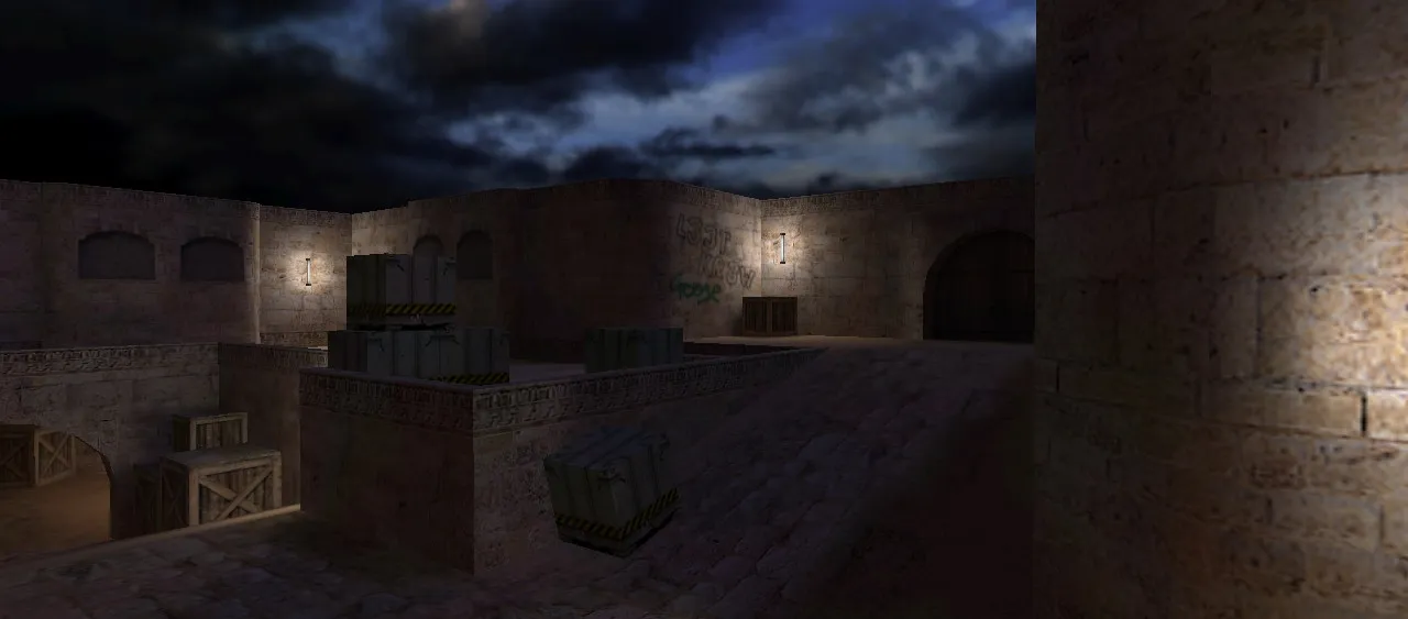 Скачать Карта de_night_dust2 для CS 1.6 - Оптимизированная тактика и баланс - Скриншот