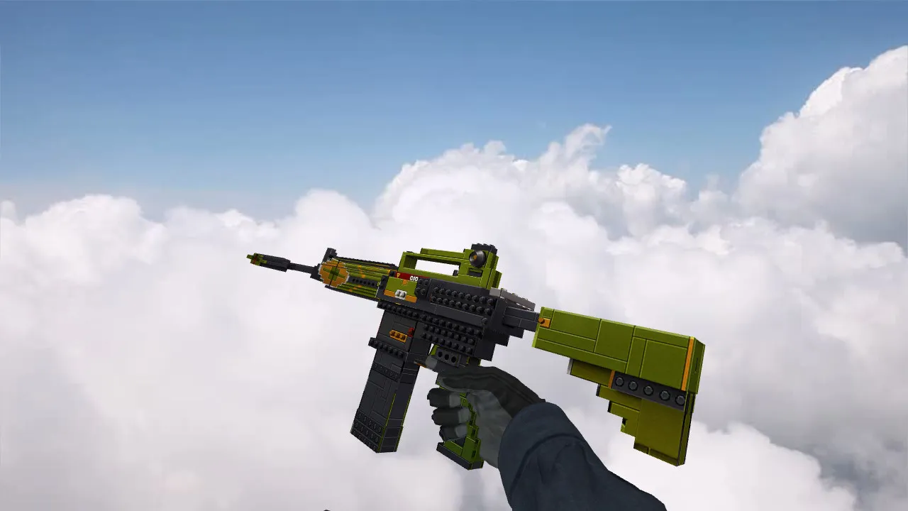 Скачать Модель M4A1 LEGO CSGO anims v_ для CS 1.6: w_ p_ модели, звуки, анимация осмотра и текстуры - Скриншот