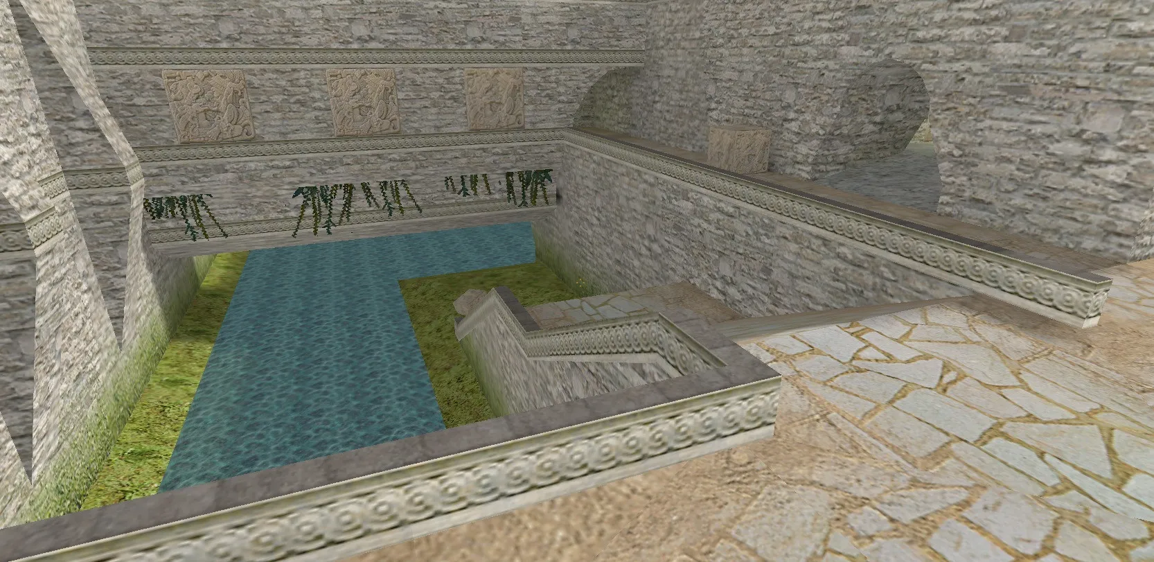 de_aztec2003 для CS 1.6: тактика на А/Б, точки, боты (.nav), оптимизация wpoly/epoly — скриншот 7