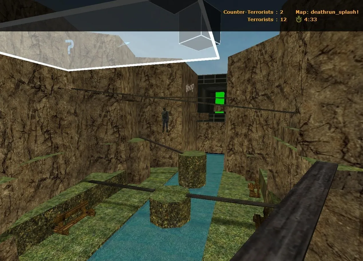 deathrun_splash! для CS 1.6: карта с ловушками, точками и .nav для ботов — скриншот 2