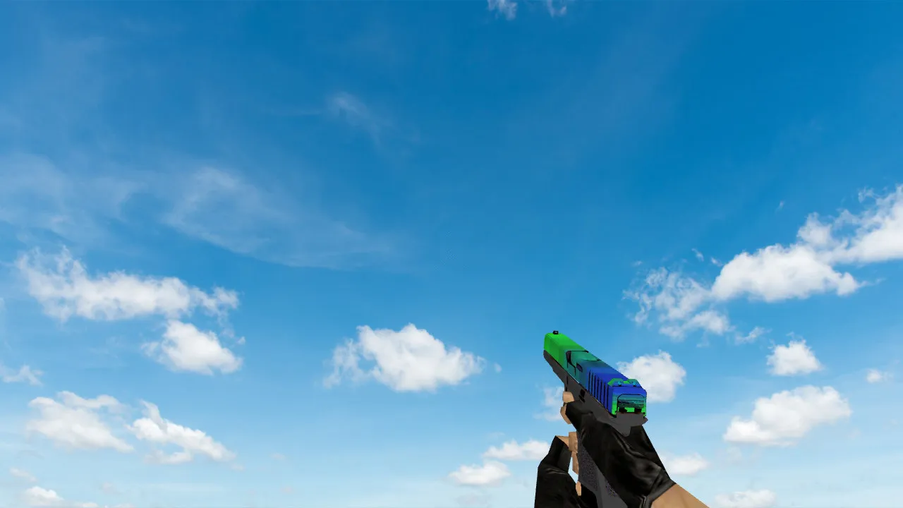 Скачать Модель Glock Lime Fade для CS 1.6 - Качественные текстуры и анимация - Скриншот