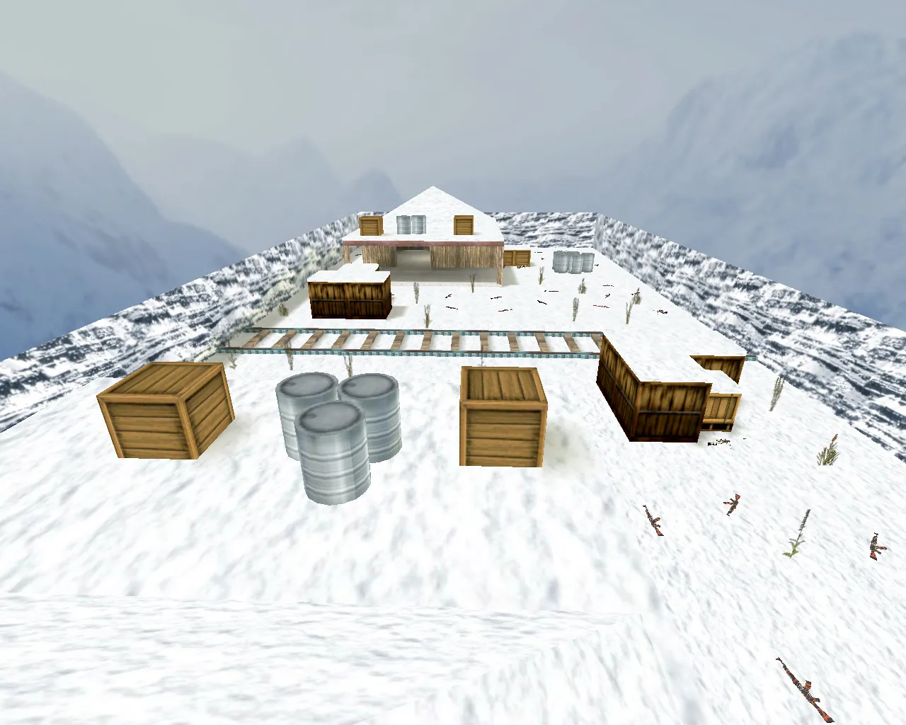 Скачать aim_snow для CS 1.6: карта для тренировки аима, точки, настройки и запуск без проблем - Скриншот