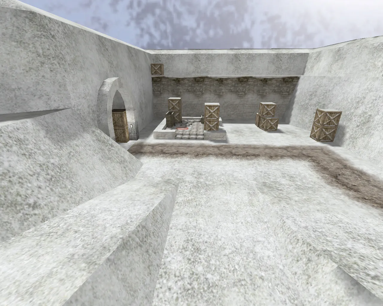 Карта «de_winter» для CS 1.6 - тактика и особенности — скриншот 1