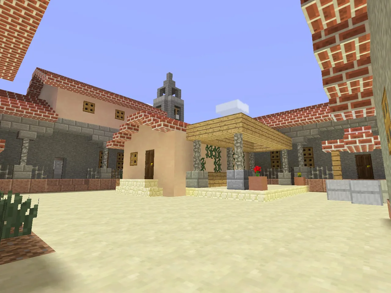 Карта de_inferno_minecraft для CS 1.6 - Тактические возможности и оптимизация — скриншот 9