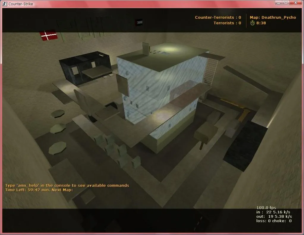 Скачать deathrun_pycho для CS 1.6: тактика, точки, .nav и оптимизация карты - Скриншот