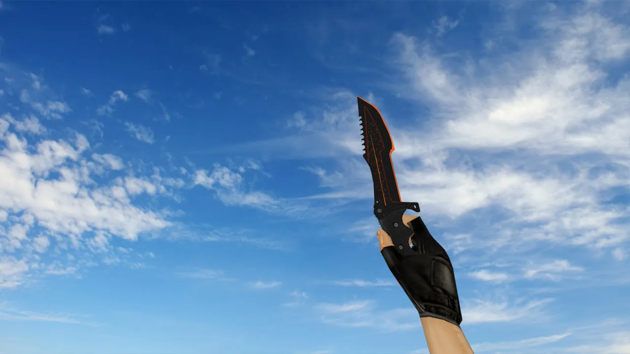 Скачать Модель «Huntsman Knife Lavale» v_ p_ w_ для CS 1.6: звуки, анимация осмотра, текстуры и настройка - Скриншот