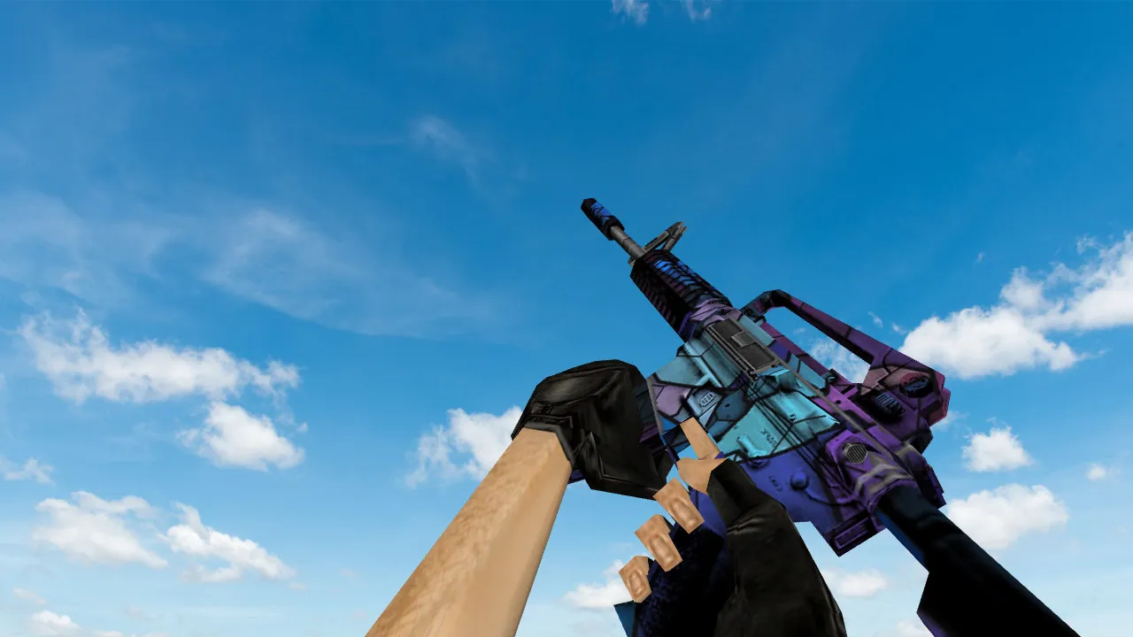 Скачать Default M4A1 Colored — v_model, p_model, w_model для CS 1.6: звук, анимация осмотра, качество текстур - Скриншот