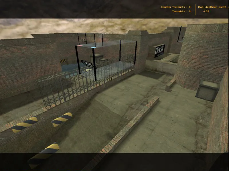 Скачать deathrun_dust2_click21 для CS 1.6: тактика за Terror/CT, точки, боты и оптимизация карты - Скриншот