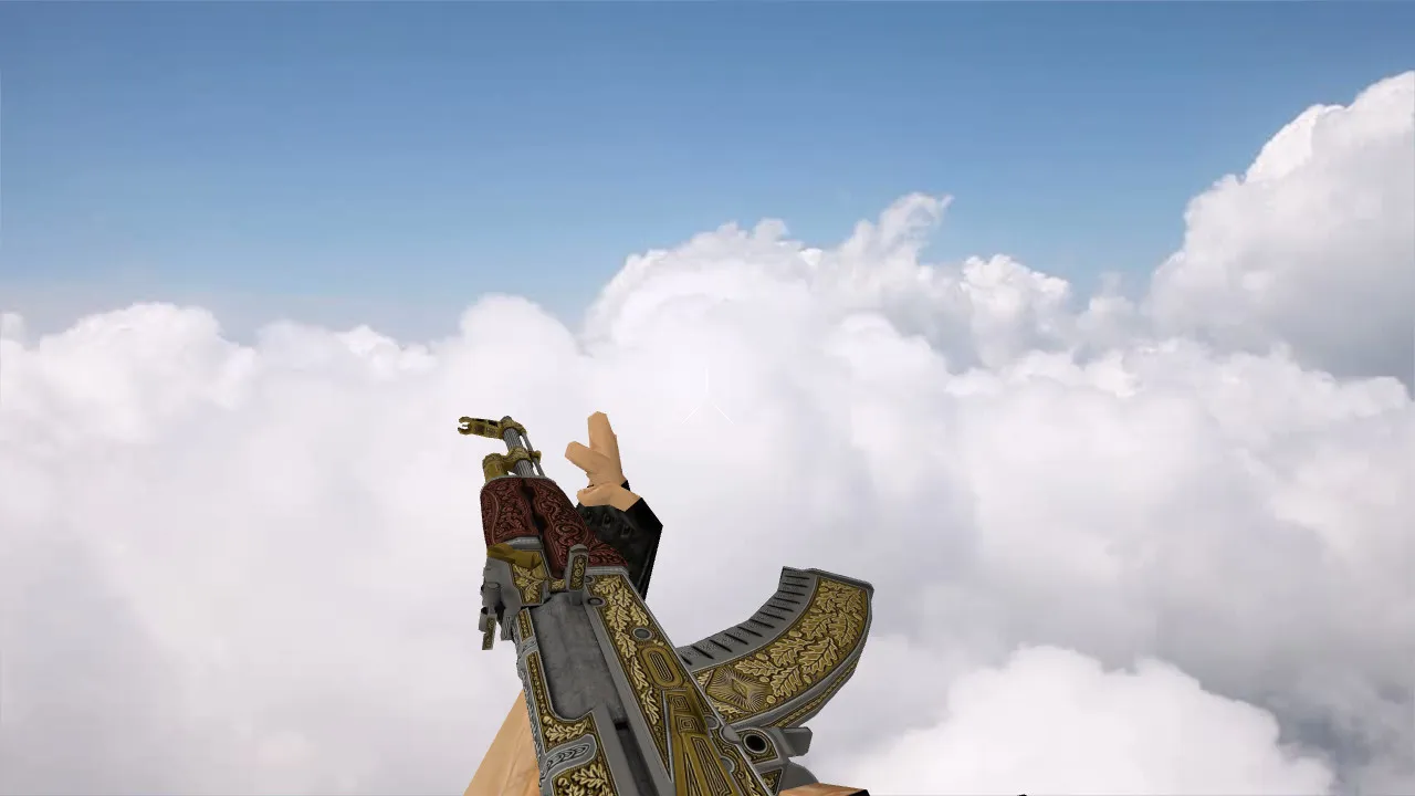 Скачать Модель v_ak47 «AK-47 Royal Platinum Gold» для CS 1.6: p_ и w_ версии, звуки, анимация осмотра - Скриншот