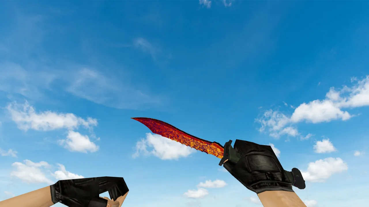Модель ножа Bowie Knife Armageddon для CS 1.6: v_ / p_ / w_ модели, звук, анимация осмотра, текстуры и установка — скриншот 2