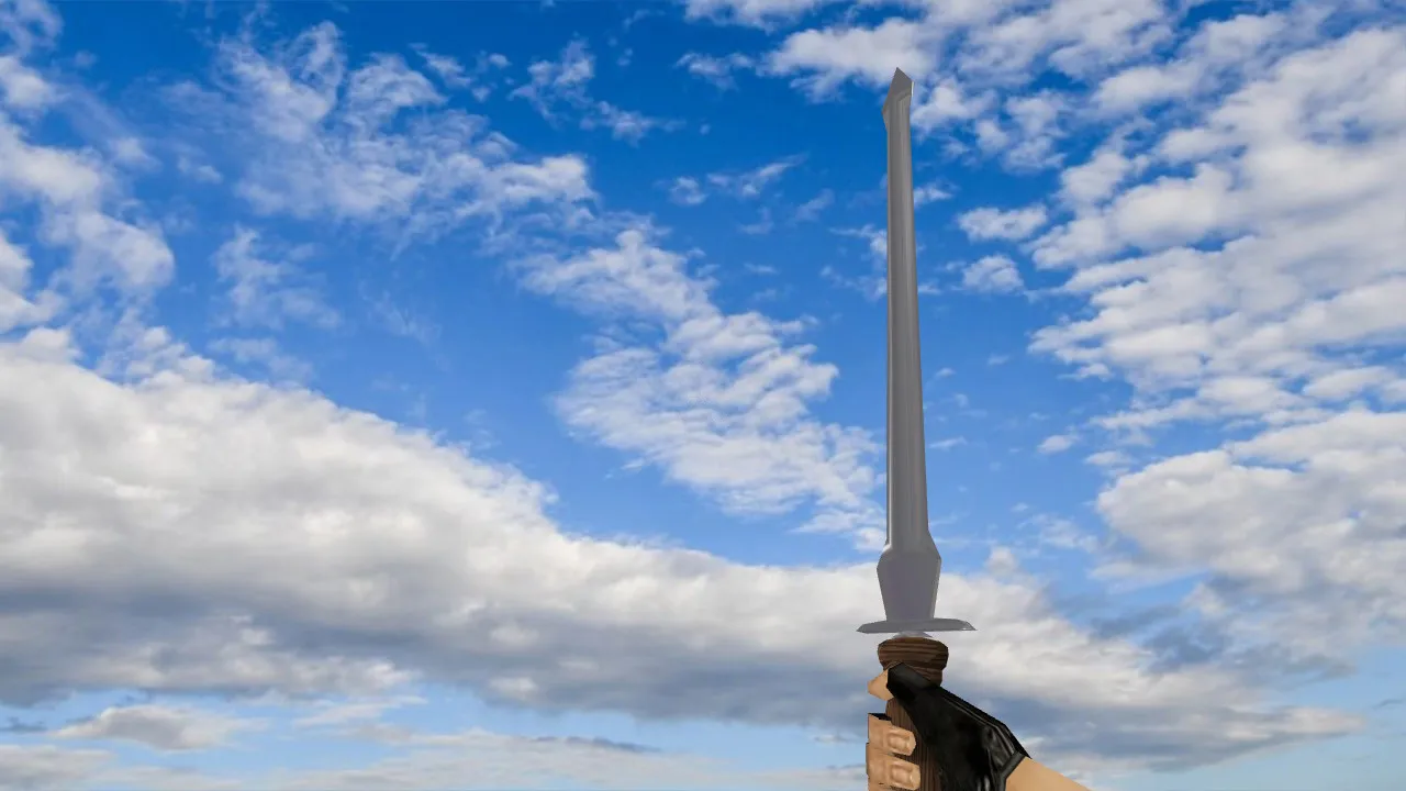 Модель ножа Long Roman Sword v_ для CS 1.6: анимация осмотра, звуки, качество текстур — скриншот 1