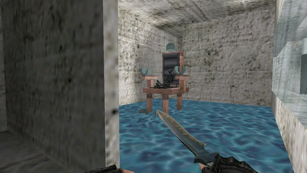 Скачать deathrun_alcatraz для CS 1.6: карта deathrun, тактические точки, .nav для ботов и оптимизация - Скриншот